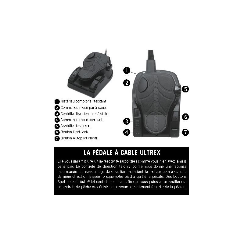 Moteur électrique Ultrex 112Lbs Gps Avec Pédale À Câble Micro Télécommande Et Sonde Intégrée Mdi+ Minn Kota – Image 7